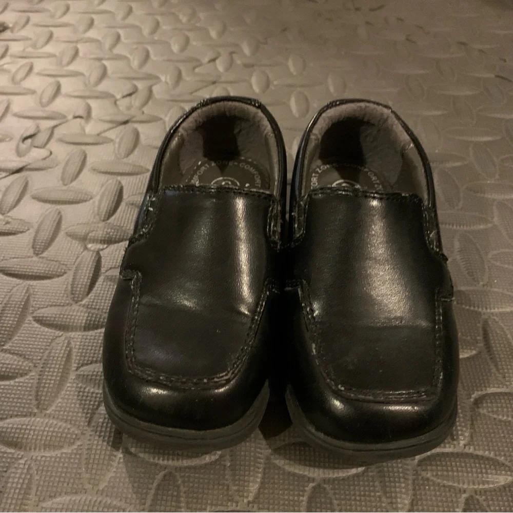 Dress Shoes Classic Black Kids Loafers Toddler Boys Size 6 Slip On Cherokee